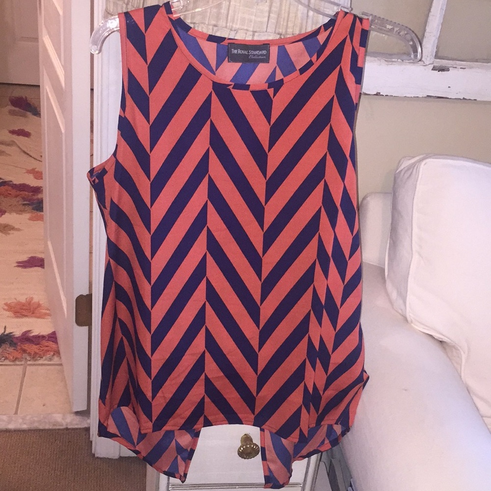 Orange and blue Boutique top. NWOT